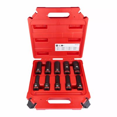 HYLSYSARJA 1/2" 10-24MM PITKÄ 10-OS MILWAUKEE SHOCKWAVE