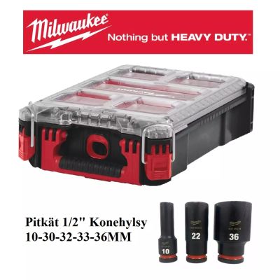 PITKÄ KONEHYLSYSARJA 1/2" 10-36MM MILWAUKEE + PACKOUT PITKÄ KONEHYLSYSARJA 1/2" 10-36MM MILWAUKEE + PACKOUT