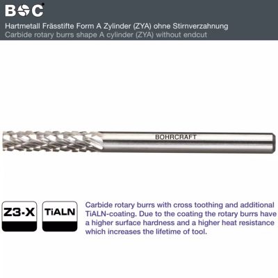KOVAMETALLIVIILA 3MM - 6MM MUOTO A BOHRCRAFT ZYA Z3-X TiALN KOVAMETALLIVIILA 3MM - 6MM MUOTO A BOHRCRAFT ZYA Z3-X TiALN