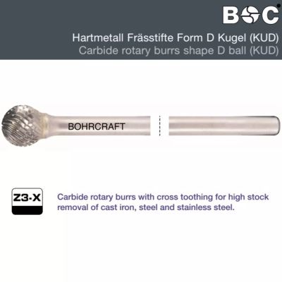 KOVAMETALLIVIILA 6MM - 8MM MUOTO D 170MM BOHRCRAFT KUD Z3-X