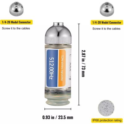 ETÄLÄHETIN 512HZ (UNC 1/4"-20 JA 5/8") IP68