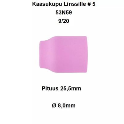 KAASUKUPU 9/20 LINSSI NO 5 LYHYT TIG-POLTIN KULUTUSOSA KAASUKUPU 9/20 LINSSI NO 5 LYHYT TIG-POLTIN KULUTUSOSA