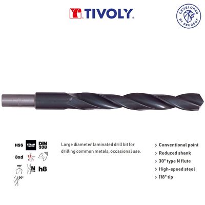 PORANTERÄ 15,0MM - KAVENNETTU 12MM HSS-R 118AST. TIVOLY