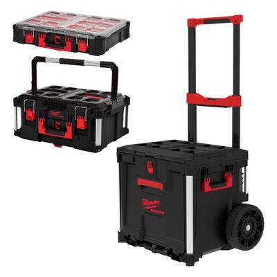 VETOLAATIKKOSARJA PYÖRILLÄ 3-OS MILWAUKEE PACKOUT