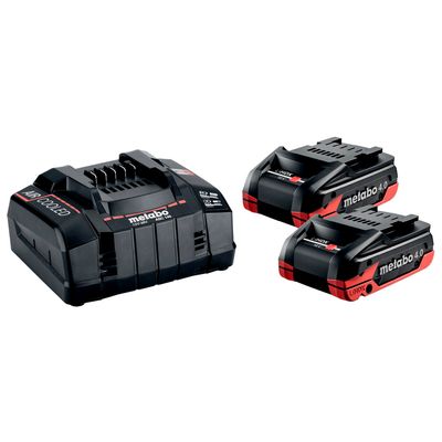 AKKUSARJA CAS 18V 2x4AH LIHDX + PIKALATURI ASC 145 METABO AKKUSARJA CAS 18V 2x4AH LIHDX + PIKALATURI ASC 145 METABO