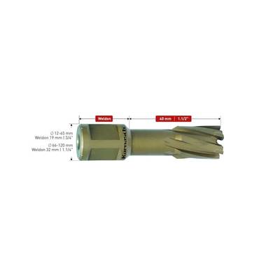 KEERNAPORA/REIKÄJYRSIN 25MM x 40MM WELDON 3/4" KOVAMETALLI KARNASCH HARD LINE