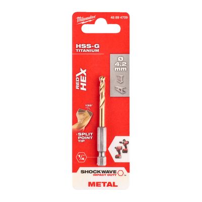 METALLIPORA SW HSS-G TIN 4,2MM MILWAUKEE METALLIPORA SW HSS-G TIN 4,2MM MILWAUKEE