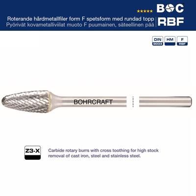 KOVAMETALLIVIILA 6MM - 10MM MUOTO F 170MM BOHRCRAFT RBF Z3-X KOVAMETALLIVIILA 6MM - 10MM MUOTO F 170MM BOHRCRAFT RBF Z3-X