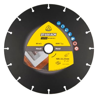 TIMANTTIKATKAISULAIKKA 125MM KLINGSPOR DT 600ACM VG - KOVAJUOTETTU TIMANTTIKATKAISULAIKKA 125MM KLINGSPOR DT 600ACM VG - KOVAJUOTETTU