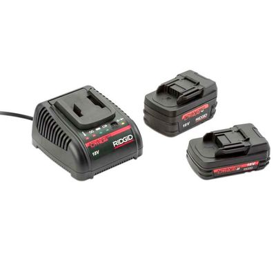 45433 RIDGID AKKUPAKETTI 18V SIS. 2x5AH JA LATURI