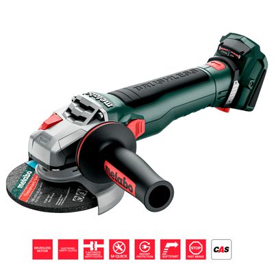 AKKUKULMAHIOMAKONE 125MM METABO WB 18 LT BL 11-125 QUICK AKKUKULMAHIOMAKONE 125MM METABO WB 18 LT BL 11-125 QUICK