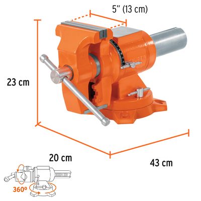 RUUVIPURISTIN 125MM PYÖRIVÄ JA KÄÄNTYVÄT TRUPER TA-5-M
