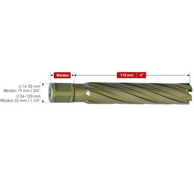 KEERNAPORA/REIKÄJYRSIN 20MM x 110MM WELDON 3/4" KOVAMETALLI KARNASCH HARD LINE KEERNAPORA/REIKÄJYRSIN 20MM x 110MM WELDON 3/4" KOVAMETALLI KARNASCH HARD LINE