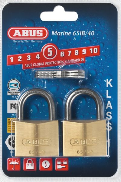 RIIPPULUKKO ABUS 65IB/40 TUPLAPAKKAUS
