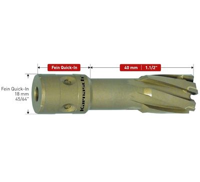 KEERNAPORA/REIKÄJYRSIN 12MM x 40MM FEIN QUICK-IN KOVAMETALLI KARNASCH HARD LINE KEERNAPORA/REIKÄJYRSIN 12MM x 40MM FEIN QUICK-IN KOVAMETALLI KARNASCH HARD LINE