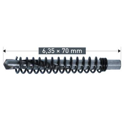 KESKIÖPORA 6,35MM x 70MM KOVAMETALLI TIMANTTIREIKÄSAHOILLE KARNASCH