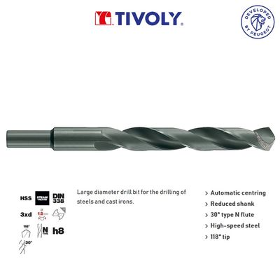 PORANTERÄ 24,0MM - KAVENNETTU 12MM HSS-R 118AST. TIVOLY PORANTERÄ 24,0MM - KAVENNETTU 12MM HSS-R 118AST. TIVOLY