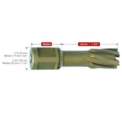 KEERNAPORA/REIKÄJYRSIN 14MM x 40MM WELDON 3/4" KOVAMETALLI KARNASCH HARD LINE