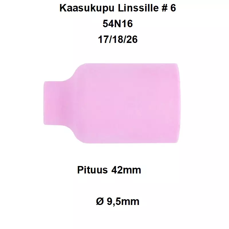 KAASUKUPU 17/26 LINSSI NO 6 TIG-POLTIN KULUTUSOSA