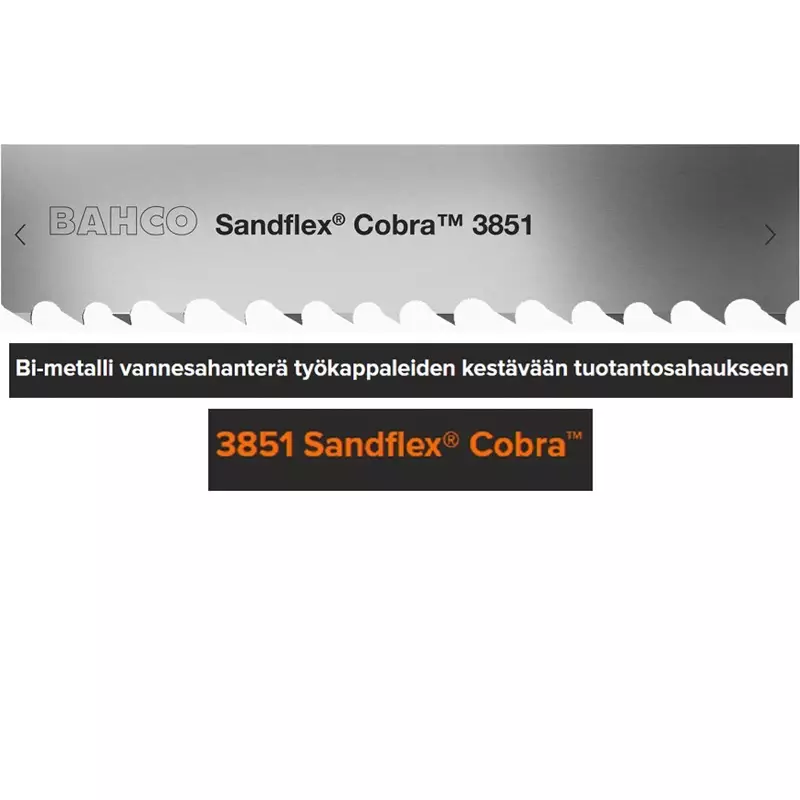 VANNESAHANTERÄ 3505x27x0,9MM 3/4TPI BAHCO 3851 SANDFLEX COBRA