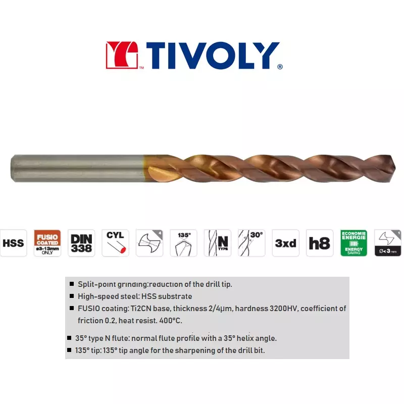 PORANTERÄ 8,3MM Ti2CN FUSIO HSS-G TIVOLY FURIUS